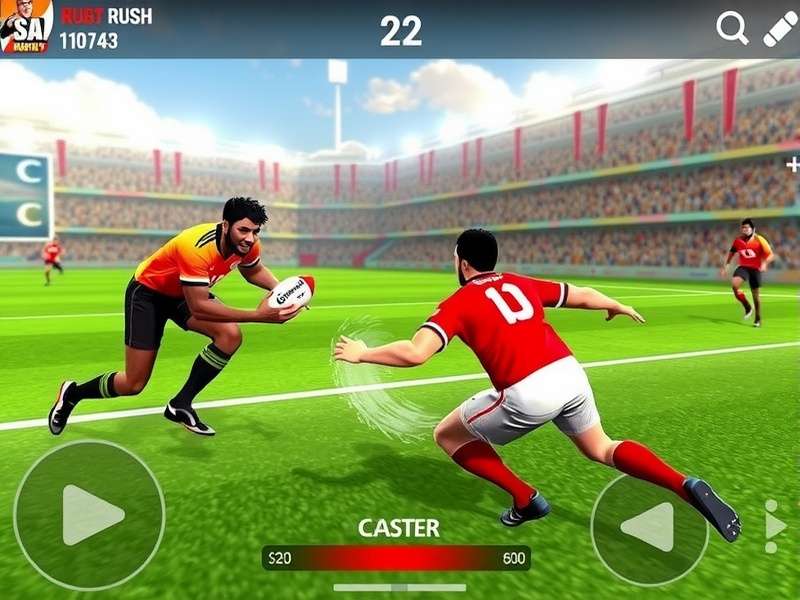 Indian Rugby Rush multiplayer match screen